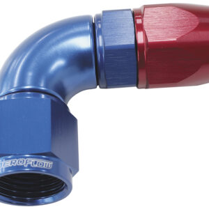 Aeroflow 90 Deg -6AN Full Flow Teflon Hose End Blue 1 Piece Fullflow