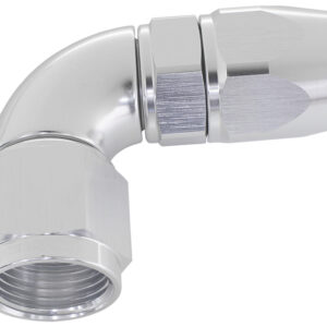 Aeroflow 90 Deg -6AN Full Flow Teflon Hose End Silver 1 Piece Fullfl