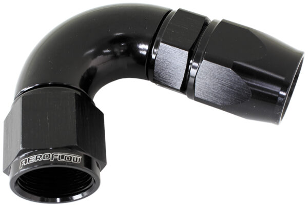 Aeroflow 120 Deg -12AN Full Flow Teflonhose End Black 1 Piece Fullflo