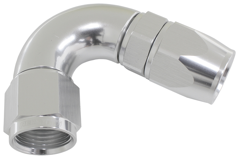 Aeroflow 120 Deg -12AN Full Flow Teflonhose End Silver 1 Piece Fullfl