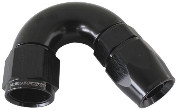 Aeroflow 150 Deg -12AN Full Flow Teflonhose End Black 1 Piece Fullflo