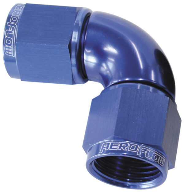 Aeroflow -10AN 90 Deg Swivel Coupler Blue Billet Full Flow 1 Piece