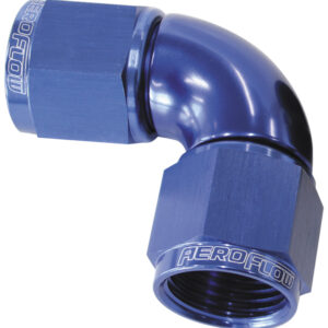 Aeroflow -12AN 90 Deg Swivel Coupler Blue Billet Full Flow 1 Piece