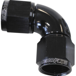 Aeroflow -16AN 90 Deg Swivel Coupler Black Billet Full Flow 1 Piece