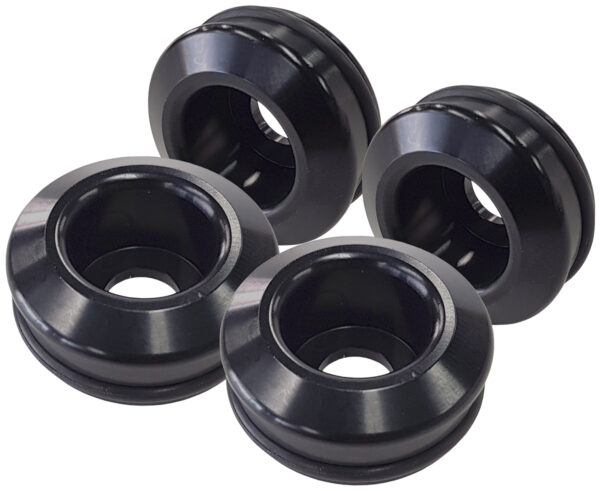 AEROFLOW Nissan S14 S15 fuel injector inserts 4 x pieces Black anodi