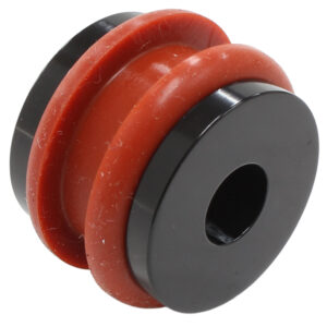 Aeroflow AF59-4103BLK black heavy-duty exhaust hanger with vibration isolator