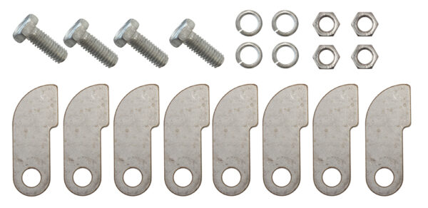 AEROFLOW MERGE COLLECTOR TABS WITH BOLT8 x TABS AND 4 x BOLT AND NUTS