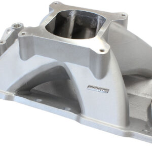 AEROFLOW SBC HI RISE INTAKE MANIFOLD SINGLE PLANE CHEV 350 NATURAL