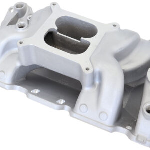 AEROFLOW SBC AIR GAP INTAKE MANIFOLD DUAL PLANE CHEV 350 NATURAL