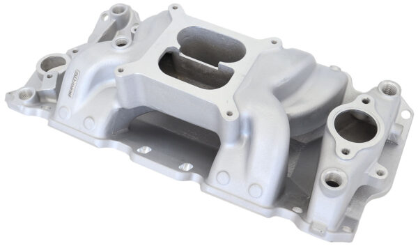 AEROFLOW SBC AIR GAP INTAKE MANIFOLD DUAL PLANE CHEV 350 NATURAL
