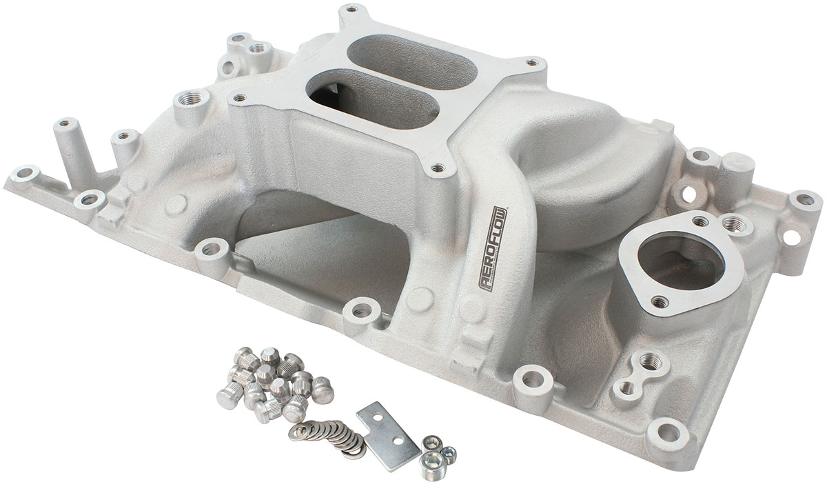 AEROFLOW SB CHRYSLER AIR GAP INTAKE MANIFOLD DUAL PLANE 318 360 NATURAL