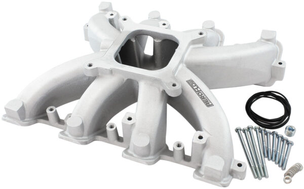 GM LS CARBY INTAKE MANIFOLD RECTANGLE PORT NON-EFI LS3 NATURAL Aeroflow- AF 6040-6000