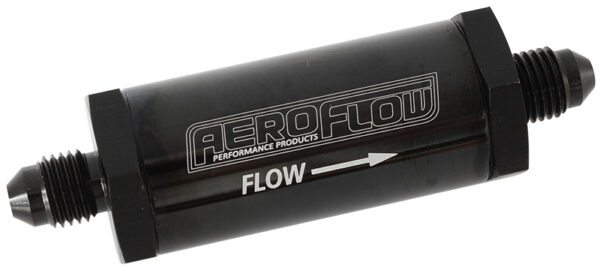 Aeroflow -4AN Turbo Inline Oil Filter Black 30 Micron Washable