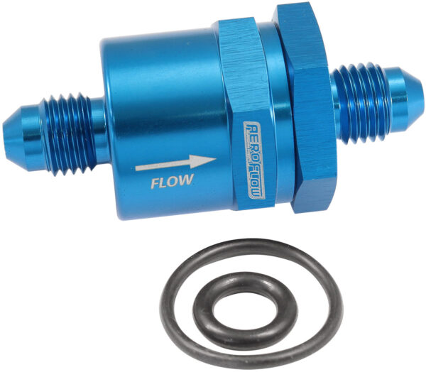 AEROFLOW CHECK VALVE INLINE -4AN BLUE / ONE WAY VALVE