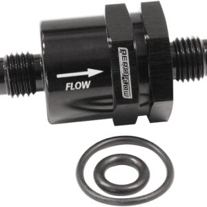 AEROFLOW CHECK VALVE INLINE -4AN BLACK / ONE WAY VALVE