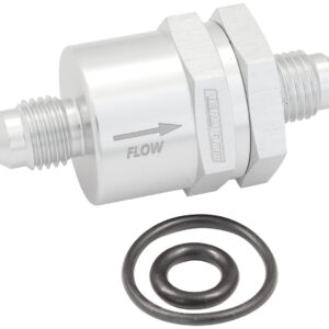 AEROFLOW CHECK VALVE INLINE -4AN SILVER / ONE WAY VALVE
