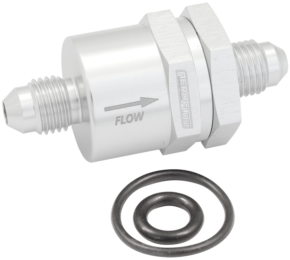 AEROFLOW CHECK VALVE INLINE -4AN SILVER / ONE WAY VALVE