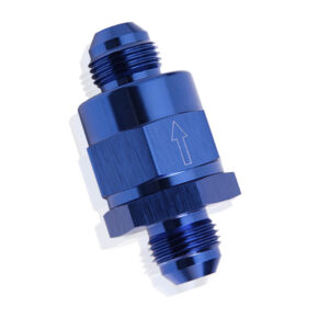 Aeroflow Check Valve Inline -6AN Blue / One Way Valve