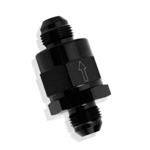 Aeroflow Check Valve Inline -10AN Black / One Way Valve AF612-10BLK