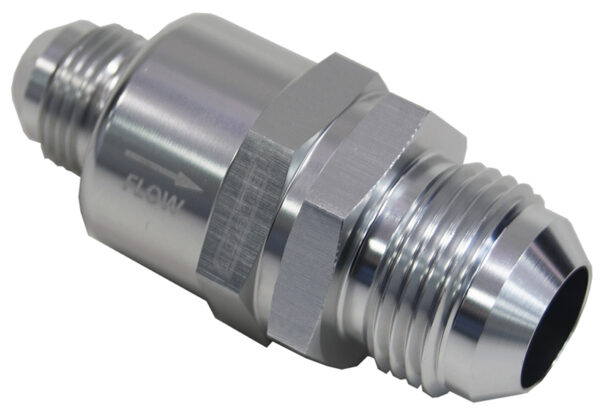 Aeroflow Check Valve Inline -12 To -8ANsilver / One Way Valve Stepped