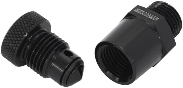 AEROFLOW -6 ORB INLINE TAP / DRAIN 1/8 NPT F/MALE THREAD FOR REMOTE AF615-02BLK