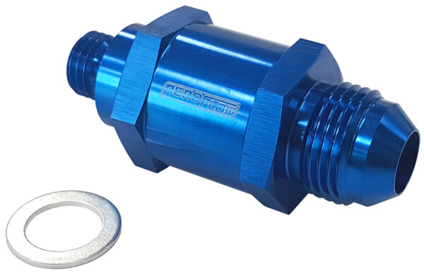Aeroflow M12 X 1.5mm X -6AN Checkvalve Blue Male To Male Bosch Pump