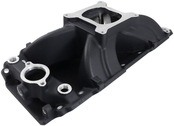 AEROFLOW BBC HI RISE INTAKE MANIFOLD SINGLE PLANE OVAL 454 BLACK