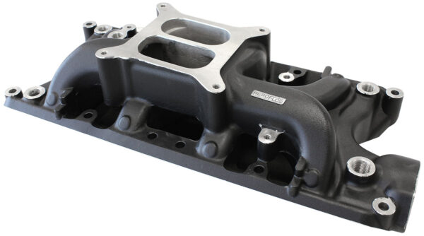 AEROFLOW SBF AIR GAP INTAKE MANIFOLD DUAL PLANE FORD 302 BLACK