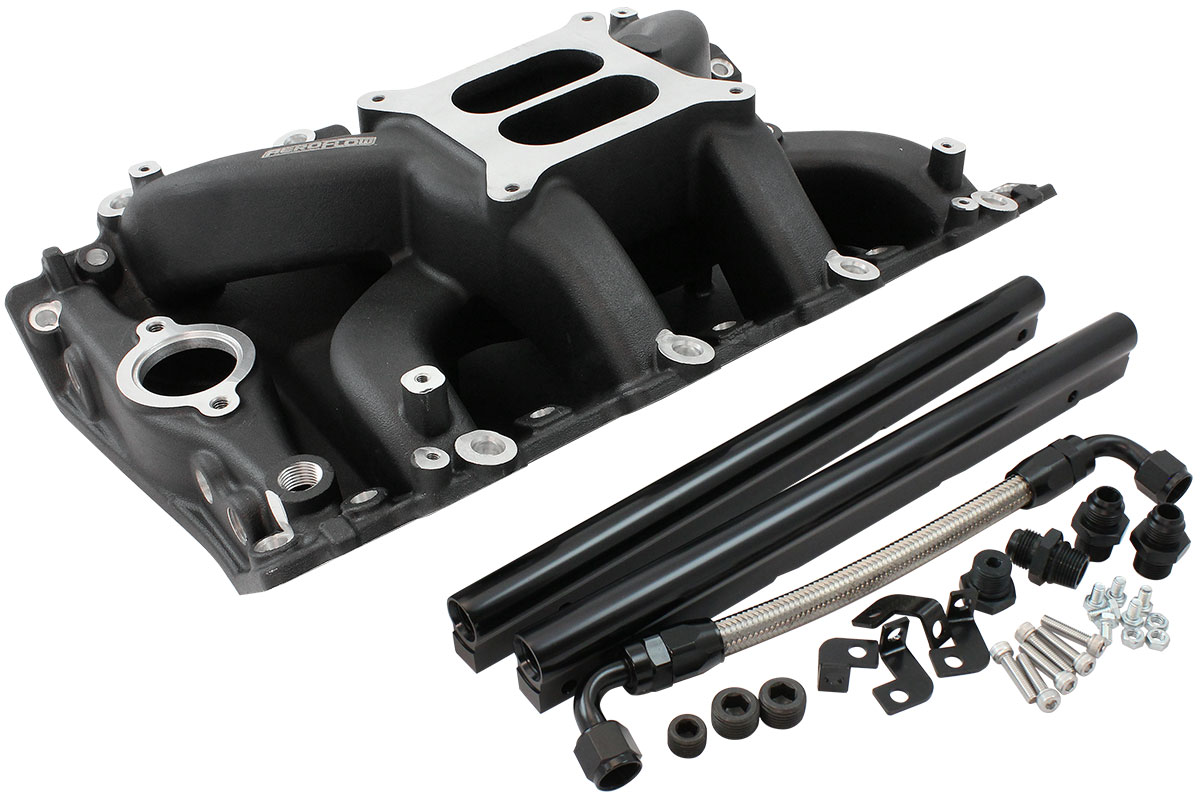 AEROFLOW HOLDEN 304 EFI INTAKE MANIFOLDDUAL PLANE AIR GAP BLACK VN