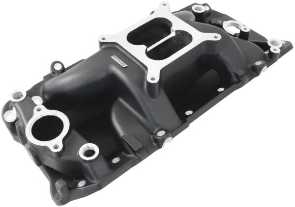 AEROFLOW BBC AIR GAP INTAKE MANIFOLD DUAL PLANE CHEV 454 BLACK OVAL