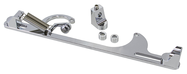 AEROFLOW BILLET THROTTLE CABLE BRACKET CHROME SUITS 4150 STYLE