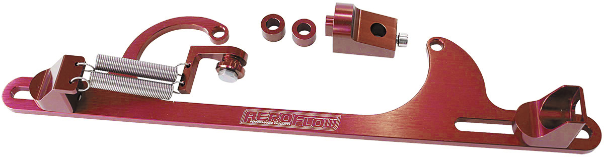 AEROFLOW BILLET THROTTLE CABLE BRACKET RED SUITS 4150 STYLE
