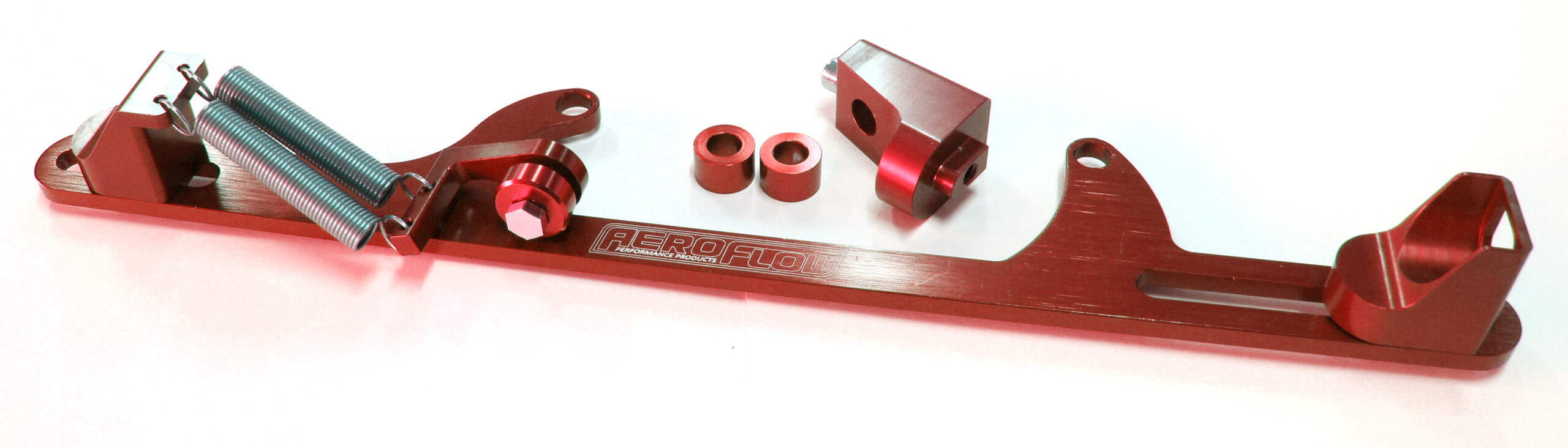 AEROFLOW BILLET THROTTLE CABLE BRACKET RED SUITS 4500 STYLE