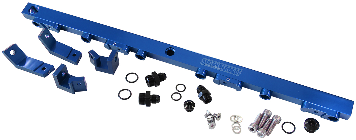 AEROFLOW FUEL RAIL KIT BA BF BLUE FORD 6 CYLINDER BARRA