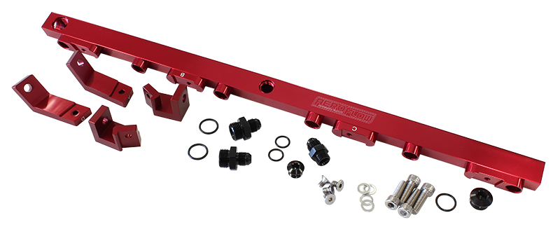 AEROFLOW FUEL RAIL KIT BA BF RED FORD 6 CYLINDER BARRA