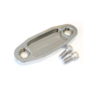 AEROFLOW Billet Fuel Pump Block-Off Plate, Ford V8 302C 351C, Chrome