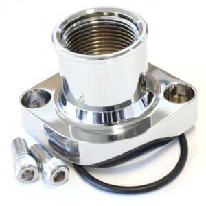 AEROFLOW FORD 302 351C CLEV STRAIGHT UP CHROME THERMOSTAT HOUSING
