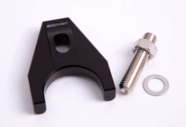 AEROFLOW BILLET DISTRIBUTOR HOLD DOWN BLACK BRACKET SUITS ALL CHEV