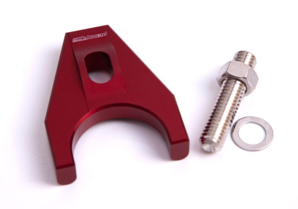 AEROFLOW BILLET DISTRIBUTOR HOLD DOWN RED BRACKET SUITS ALL CHEV