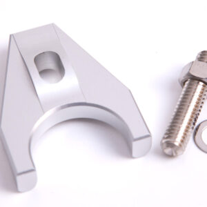 AEROFLOW BILLET DISTRIBUTOR HOLD DOWN SILVER BRACKET SUITS ALL CHEV