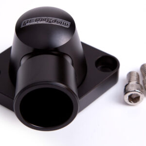 AEROFLOW BILLET THERMOSTAT HOUSING BLACK SWIVEL SBC BBC