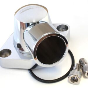AEROFLOW BILLET THERMOSTAT HOUSING CHROME SWIVEL SBC BBC