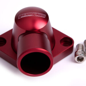 AEROFLOW BILLET THERMOSTAT HOUSING RED SWIVEL SBC BBC