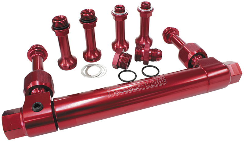 AEROFLOW ADJUSTABLE FUEL LOG BG HOLLEY RED SUITS 1 & 2 METERING BLOC
