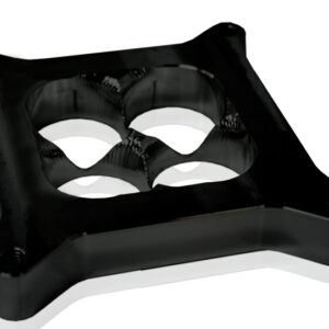 AEROFLOW VELOCITY CARB SPACER 4150 1" BLACK BOLTON HORSEPOWER SQUARE