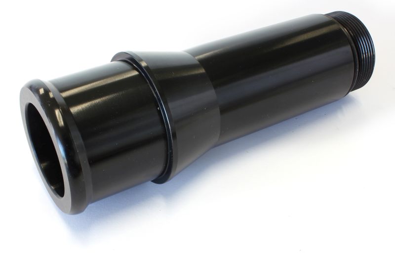 AEROFLOW 1.5" RADIATOR HOSE ADAPTER BLACK LONG 4.5" LENGTH CVR