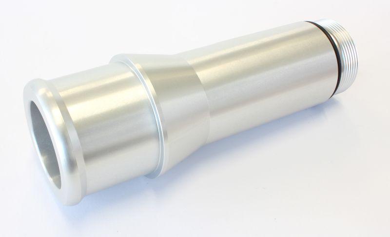 AEROFLOW 1.5" RADIATOR HOSE ADAPTER SILVER LONG 4.5" LENGTH CVR
