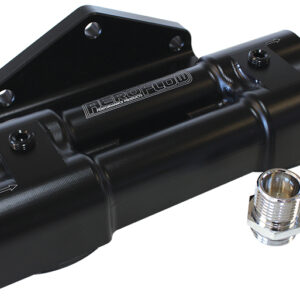 Aeroflow Billet Dual Filter Mount Black Suits 2 X 3/4"-16
