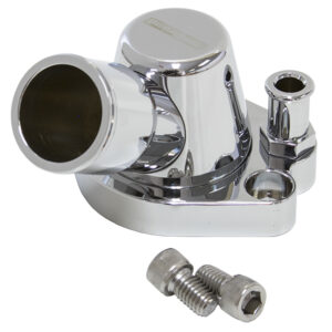 AEROFLOW 253 308 HOLDEN THERMOSTAT HOUSING CHROME W/HEATER SWIVEL