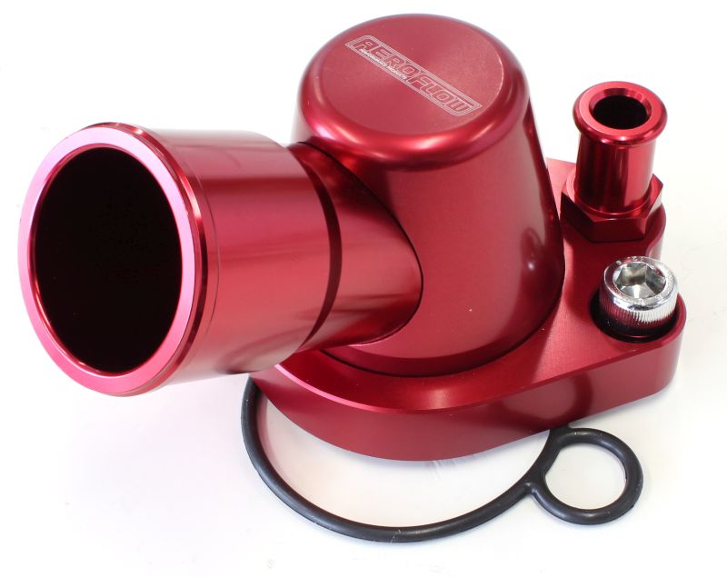 AEROFLOW 253 308 HOLDEN THERMOSTAT HOUSING RED W/HEATER SWIVEL